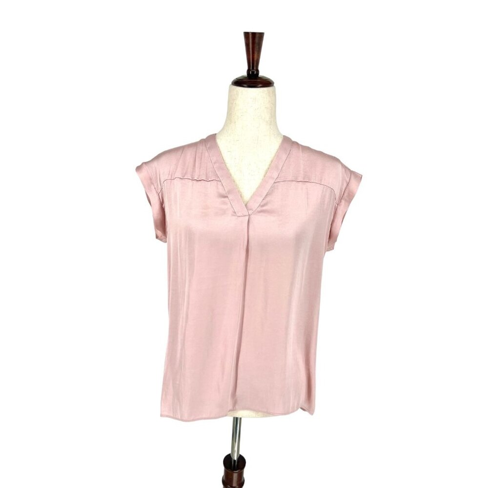 Everleigh V-neck Satin Blouse | Extra Small